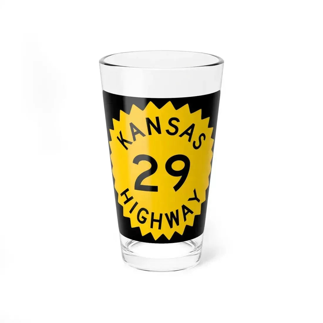 K-29 1948 (Kansas) (Road Sign) Pint Glass 16oz 16oz - Go Mug Yourself