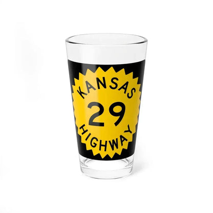 K-29 1948 (Kansas) (Road Sign) Pint Glass 16oz 16oz - Go Mug Yourself