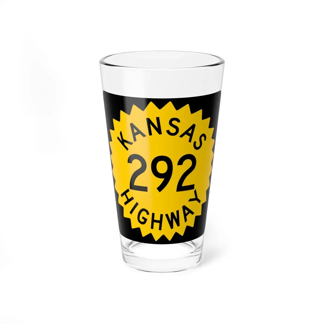 K-292 1948 (Kansas) (Road Sign) Pint Glass 16oz 16oz - Go Mug Yourself