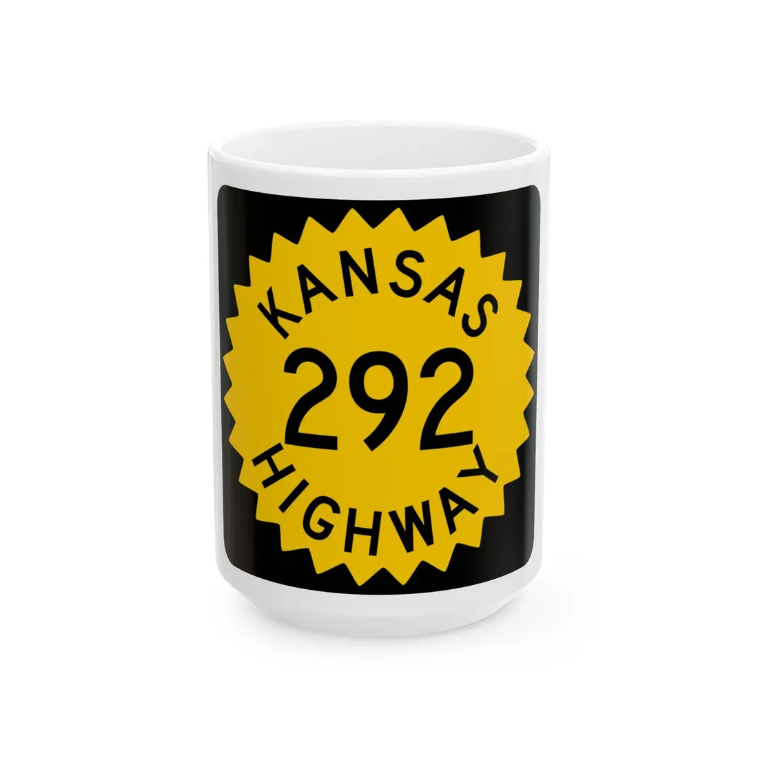 K-292 1948 (Kansas) (Road Sign) White Coffee Mug 15oz - Go Mug Yourself
