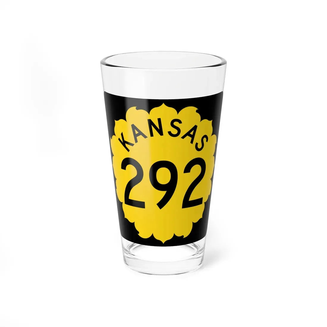 K-292 1962 (Kansas) (Road Sign) Pint Glass 16oz 16oz - Go Mug Yourself