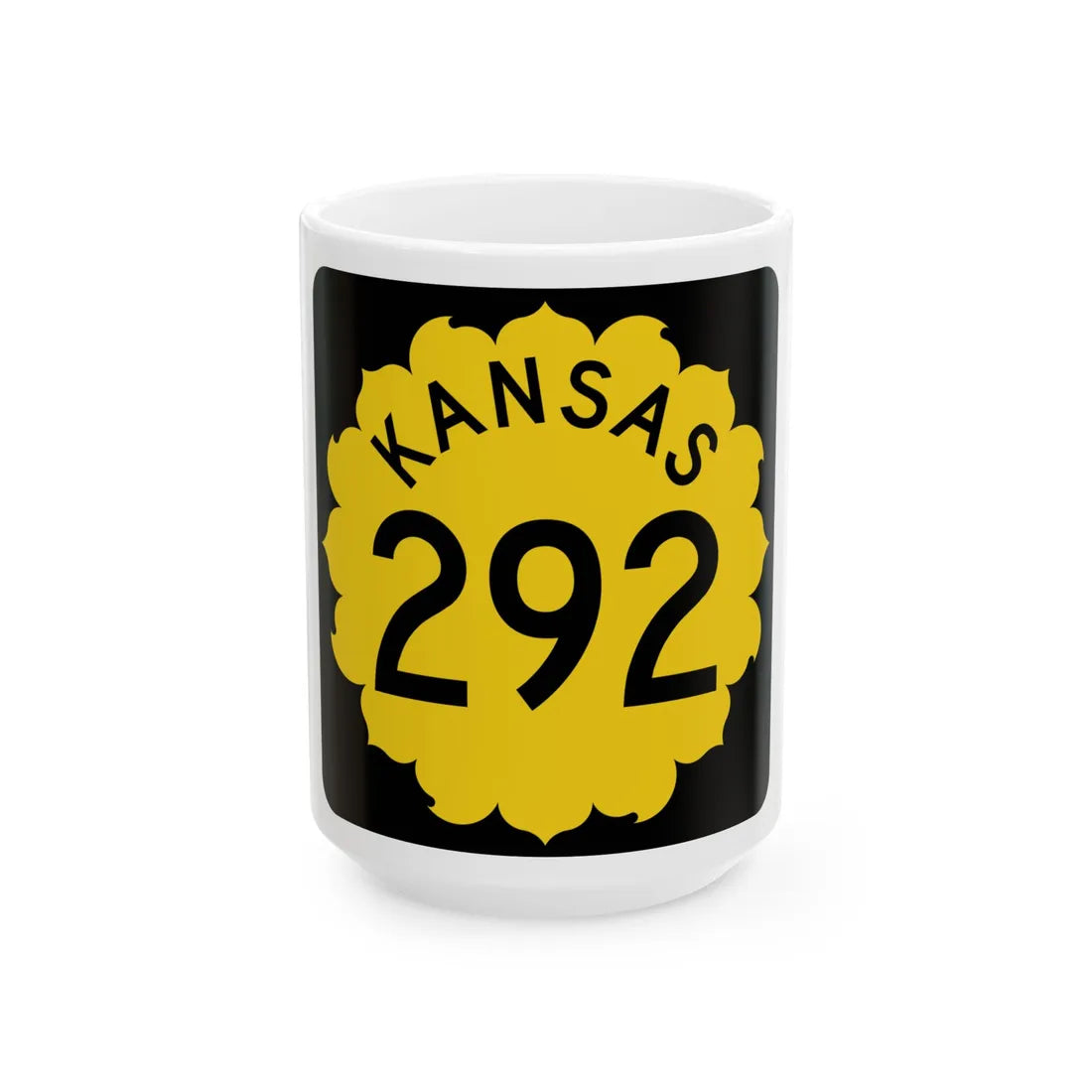 K-292 1962 (Kansas) (Road Sign) White Coffee Mug 15oz - Go Mug Yourself