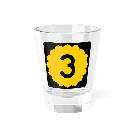 K-3 (Kansas) (Road Sign) Shot Glass 1.5oz 1.5oz - Go Mug Yourself