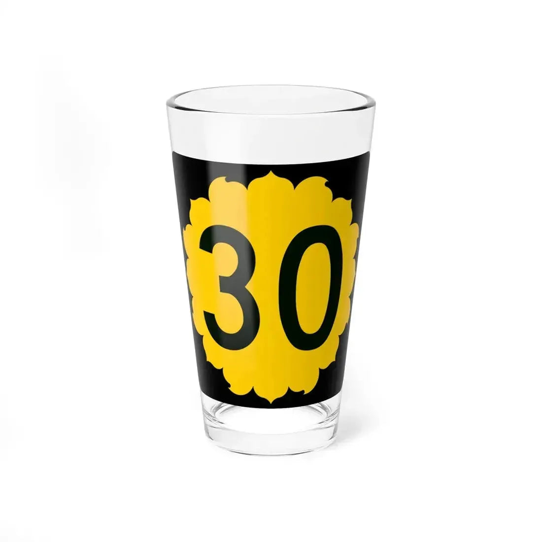 K-30 (Kansas) (Road Sign) Pint Glass 16oz 16oz - Go Mug Yourself