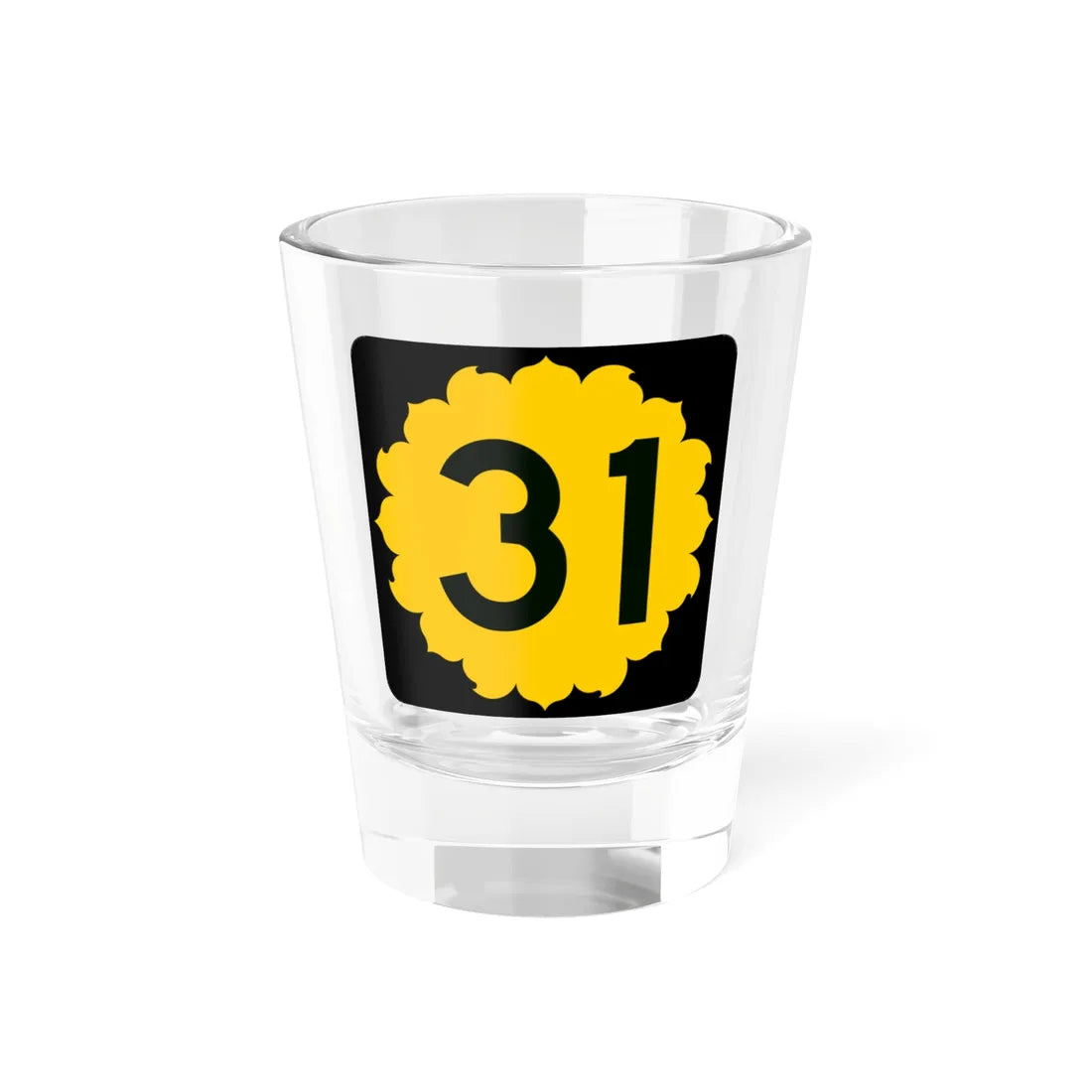 K-31 (Kansas) (Road Sign) Shot Glass 1.5oz 1.5oz - Go Mug Yourself