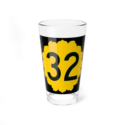 K-32 (Kansas) (Road Sign) Pint Glass 16oz 16oz - Go Mug Yourself
