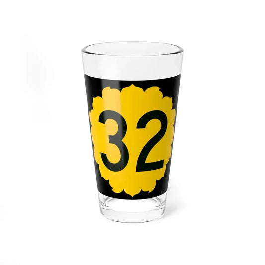 K-32 (Kansas) (Road Sign) Pint Glass 16oz 16oz - Go Mug Yourself