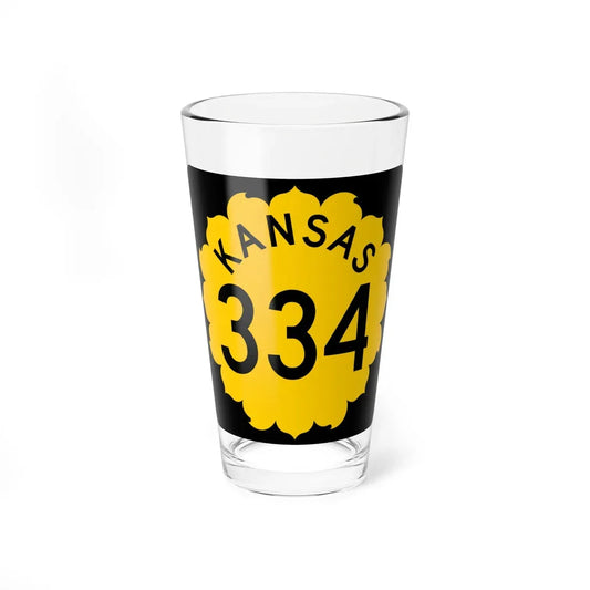 K-334 1962 (Kansas) (Road Sign) Pint Glass 16oz 16oz - Go Mug Yourself