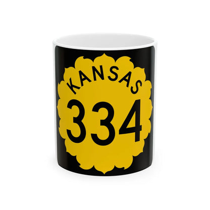 K-334 1962 (Kansas) (Road Sign) White Coffee Mug 11oz - Go Mug Yourself