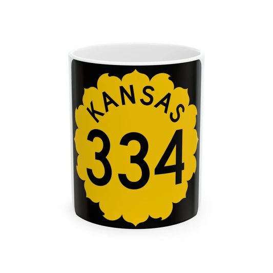 K-334 1962 (Kansas) (Road Sign) White Coffee Mug 11oz - Go Mug Yourself
