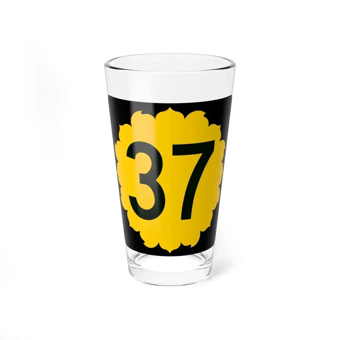 K-37 (Kansas) (Road Sign) Pint Glass 16oz 16oz - Go Mug Yourself