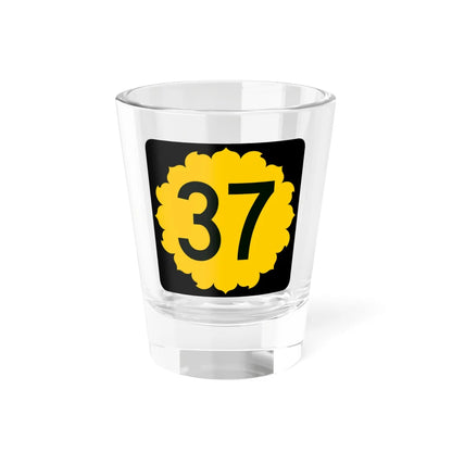 K-37 (Kansas) (Road Sign) Shot Glass 1.5oz 1.5oz - Go Mug Yourself