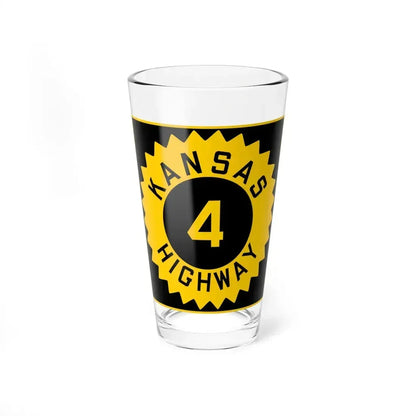 K-4 1926 (Kansas) (Road Sign) Pint Glass 16oz 16oz - Go Mug Yourself