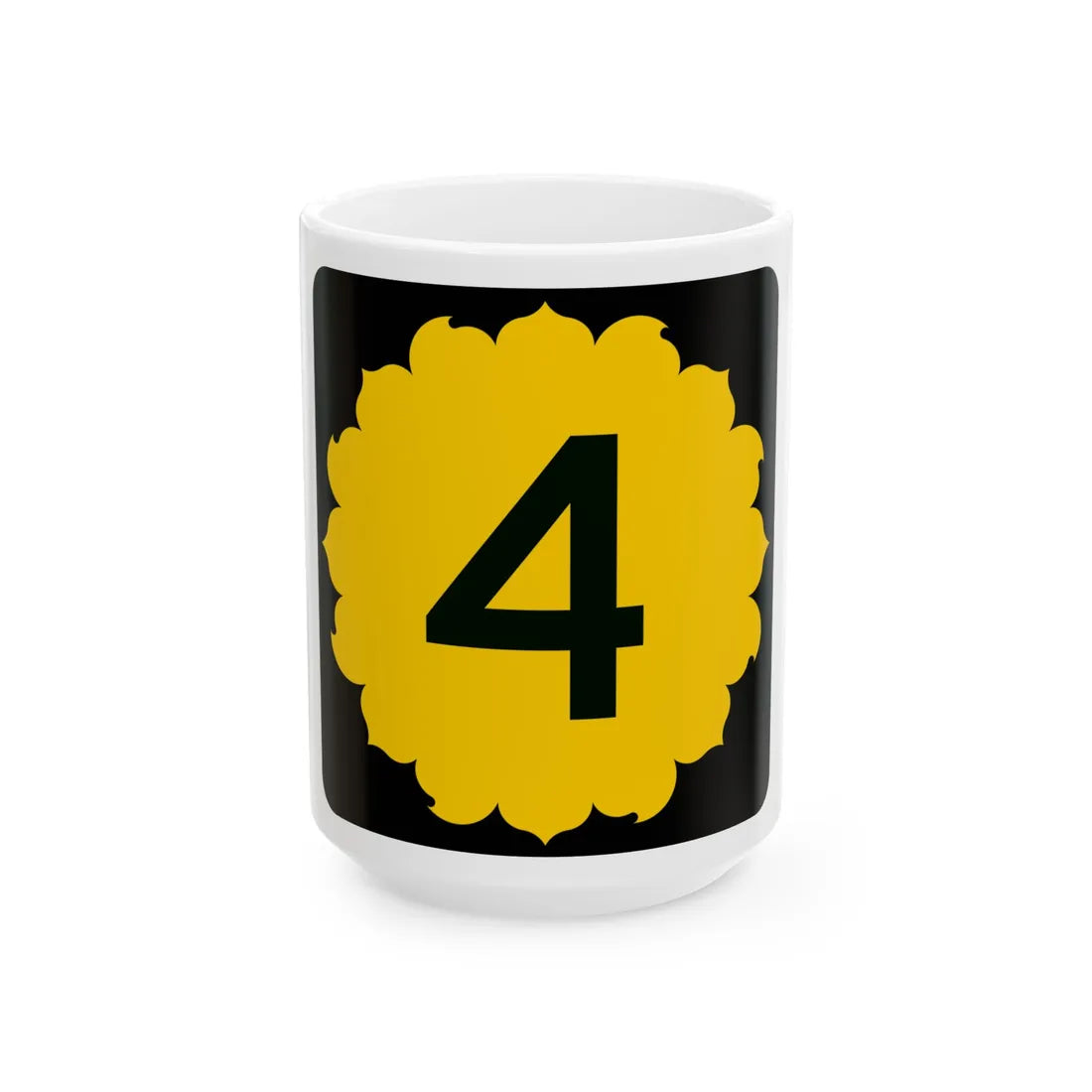 K-4 (Kansas) (Road Sign) White Coffee Mug 15oz - Go Mug Yourself