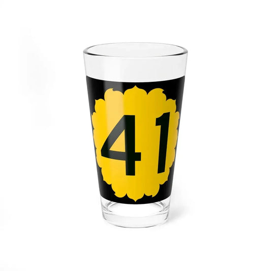 K-41 (Kansas) (Road Sign) Pint Glss 16oz 16oz - Go Mug Yourself