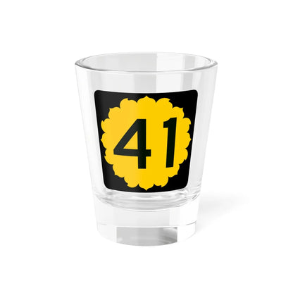 K-41 (Kansas) (Road Sign) Shot Glass 1.5oz 1.5oz - Go Mug Yourself