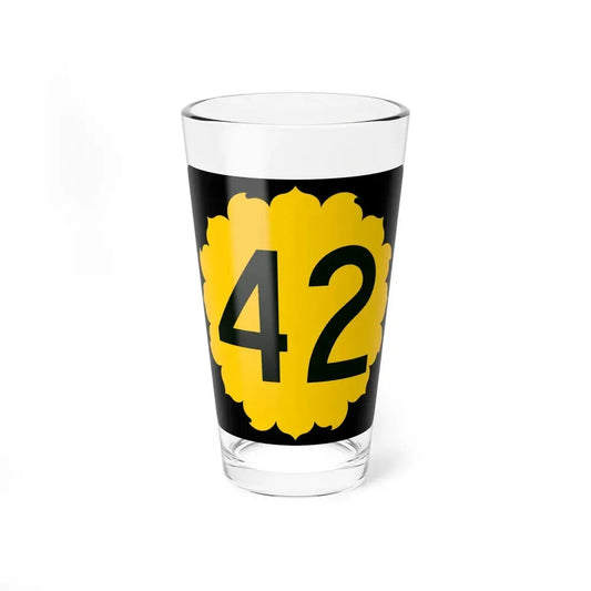 K-42 (Kansas) (Road Sign) Pint Glss 16oz 16oz - Go Mug Yourself