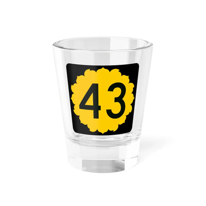 K-43 (Kansas) (Road Sign) Shot Glass 1.5oz 1.5oz - Go Mug Yourself
