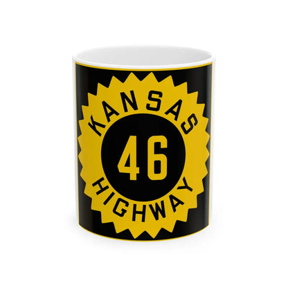 K-46 1926 (Kansas) (Road Sign) White Coffee Mug 11oz - Go Mug Yourself