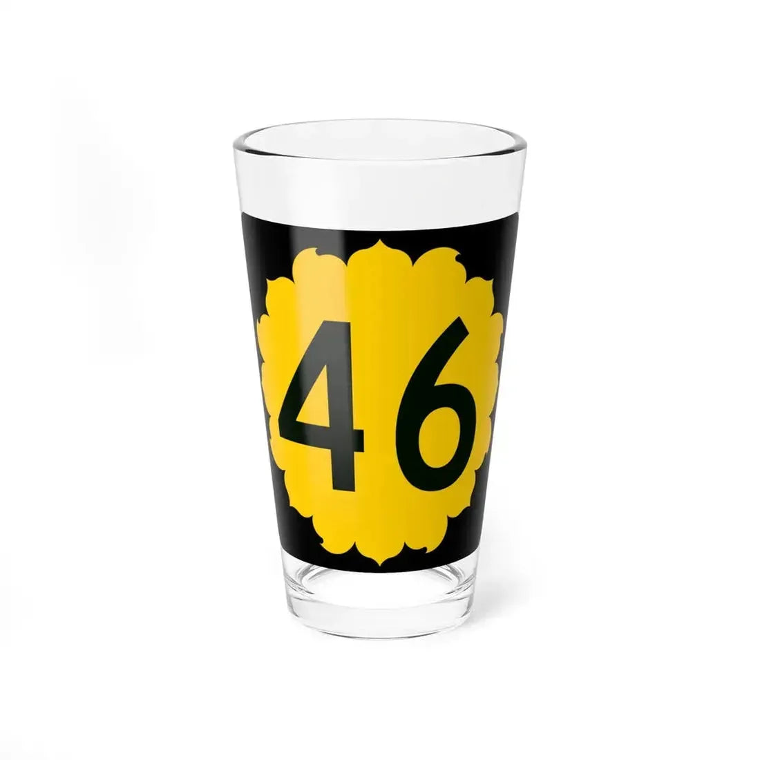 K-46 (Kansas) (Road Sign) Pint Glass 16oz 16oz - Go Mug Yourself