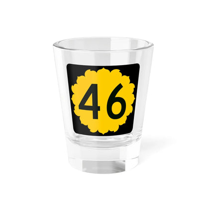 K-46 (Kansas) (Road Sign) Shot Glass 1.5oz 1.5oz - Go Mug Yourself