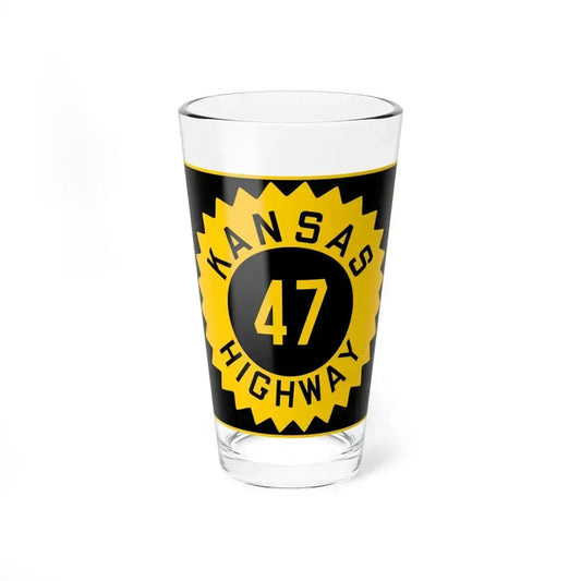 K-47 1926 (Kansas) (Road Sign) Pint Glass 16oz 16oz - Go Mug Yourself
