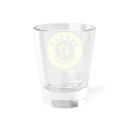 K-47 1926 (Kansas) (Road Sign) Shot Glass 1.5oz - Go Mug Yourself
