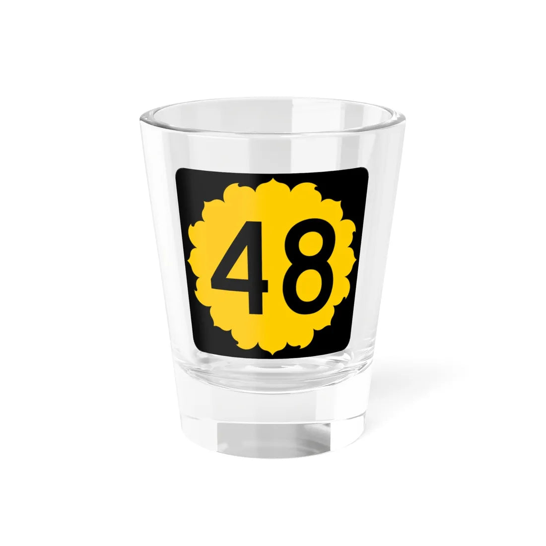 K-48 (Kansas) (Road Sign) Shot Glass 1.5oz 1.5oz - Go Mug Yourself