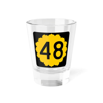 K-48 (Kansas) (Road Sign) Shot Glass 1.5oz 1.5oz - Go Mug Yourself
