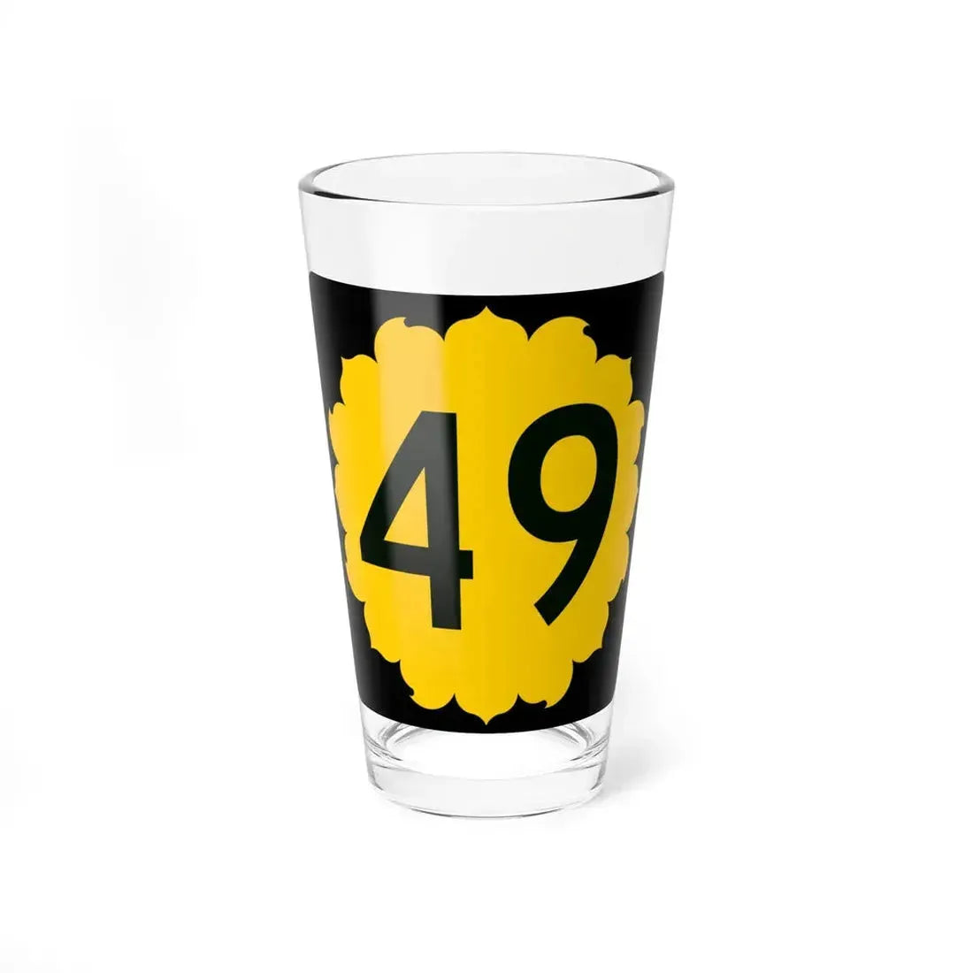 K-49 (Kansas) (Road Sign) Pint Glass 16oz 16oz - Go Mug Yourself