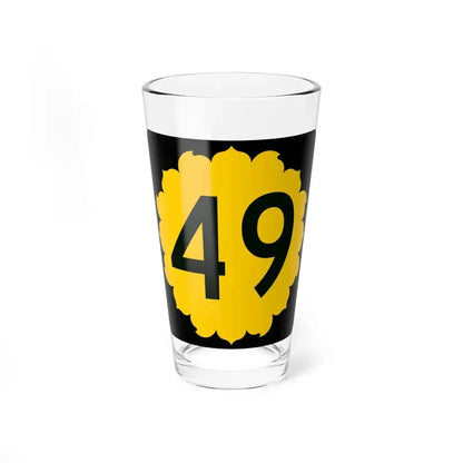 K-49 (Kansas) (Road Sign) Pint Glass 16oz 16oz - Go Mug Yourself