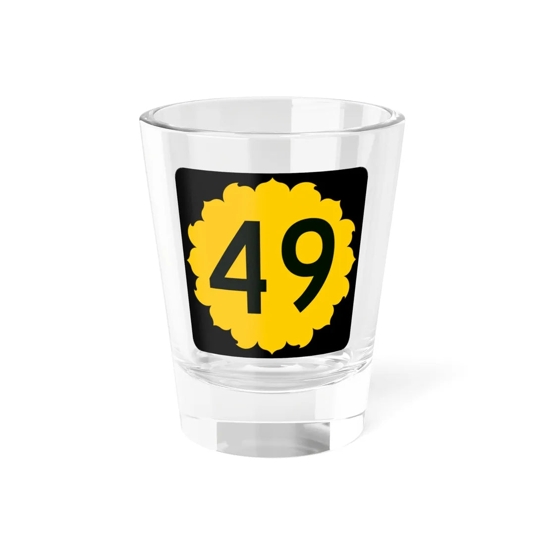 K-49 (Kansas) (Road Sign) Shot Glass 1.5oz 1.5oz - Go Mug Yourself