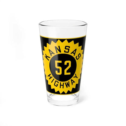 K-52 1926 (Kansas) (Road Sign) Pint Glass 16oz 16oz - Go Mug Yourself