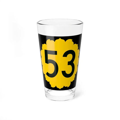 K-53 (Kansas) (Road Sign) Pint Glass 16oz 16oz - Go Mug Yourself