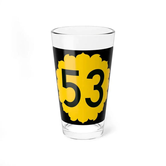 K-53 (Kansas) (Road Sign) Pint Glass 16oz 16oz - Go Mug Yourself