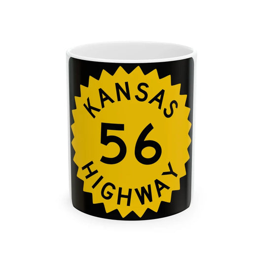 K-56 1948 (Kansas) (Road Sign) White Coffee Mug 11oz - Go Mug Yourself