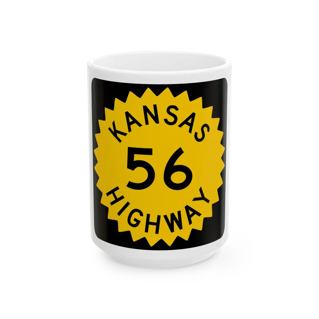 K-56 1948 (Kansas) (Road Sign) White Coffee Mug 15oz - Go Mug Yourself