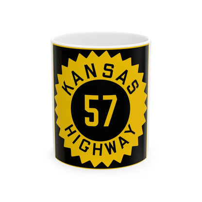 K-57 1926 (Kansas) (Road Sign) White Coffee Mug 11oz - Go Mug Yourself