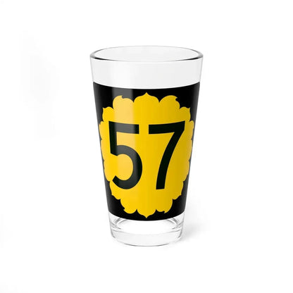 K-57 (Kansas) (Road Sign) Pint Glass 16oz 16oz - Go Mug Yourself