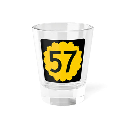 K-57 (Kansas) (Road Sign) Shot Glass 1.5oz 1.5oz - Go Mug Yourself
