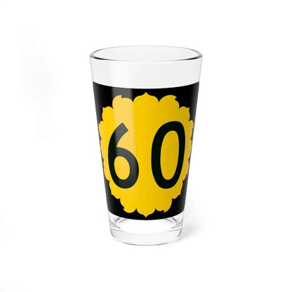K-60 (Kansas) (Road Sign) Pint Glass 16oz 16oz - Go Mug Yourself