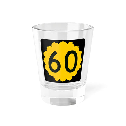 K-60 (Kansas) (Road Sign) Shot Glass 1.5oz 1.5oz - Go Mug Yourself