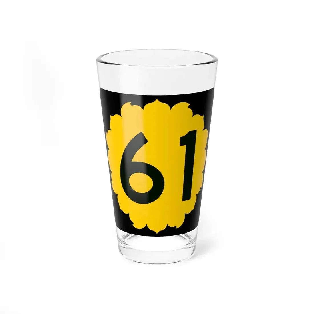K-61 (Kansas) (Road Sign) Pint Glass 16oz 16oz - Go Mug Yourself