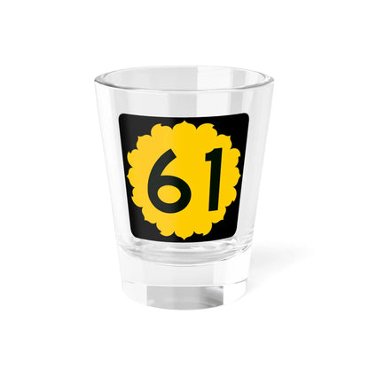 K-61 (Kansas) (Road Sign) Shot Glass 1.5oz 1.5oz - Go Mug Yourself