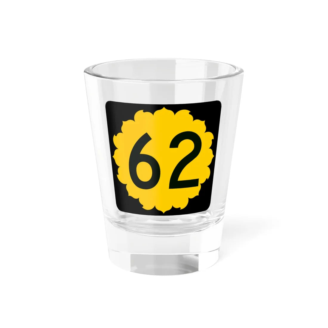 K-62 (Kansas) (Road Sign) Shot Glass 1.5oz 1.5oz - Go Mug Yourself