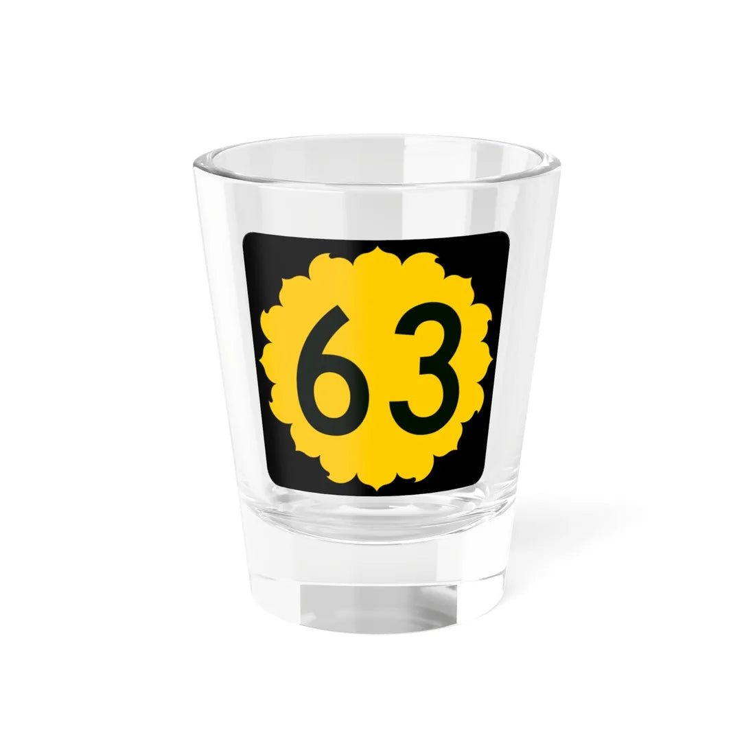 K-63 (Kansas) (Road Sign) Shot Glass 1.5oz 1.5oz - Go Mug Yourself