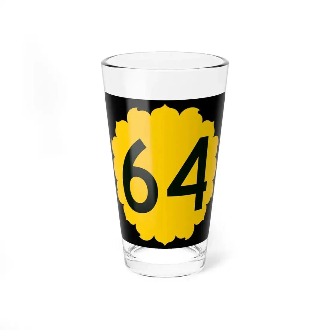 K-64 (Kansas) (Road Sign) Pint Glass 16oz 16oz - Go Mug Yourself