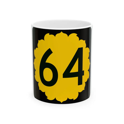 K-64 (Kansas) (Road Sign) White Coffee Mug 11oz - Go Mug Yourself
