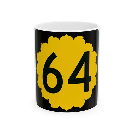 K-64 (Kansas) (Road Sign) White Coffee Mug 11oz - Go Mug Yourself