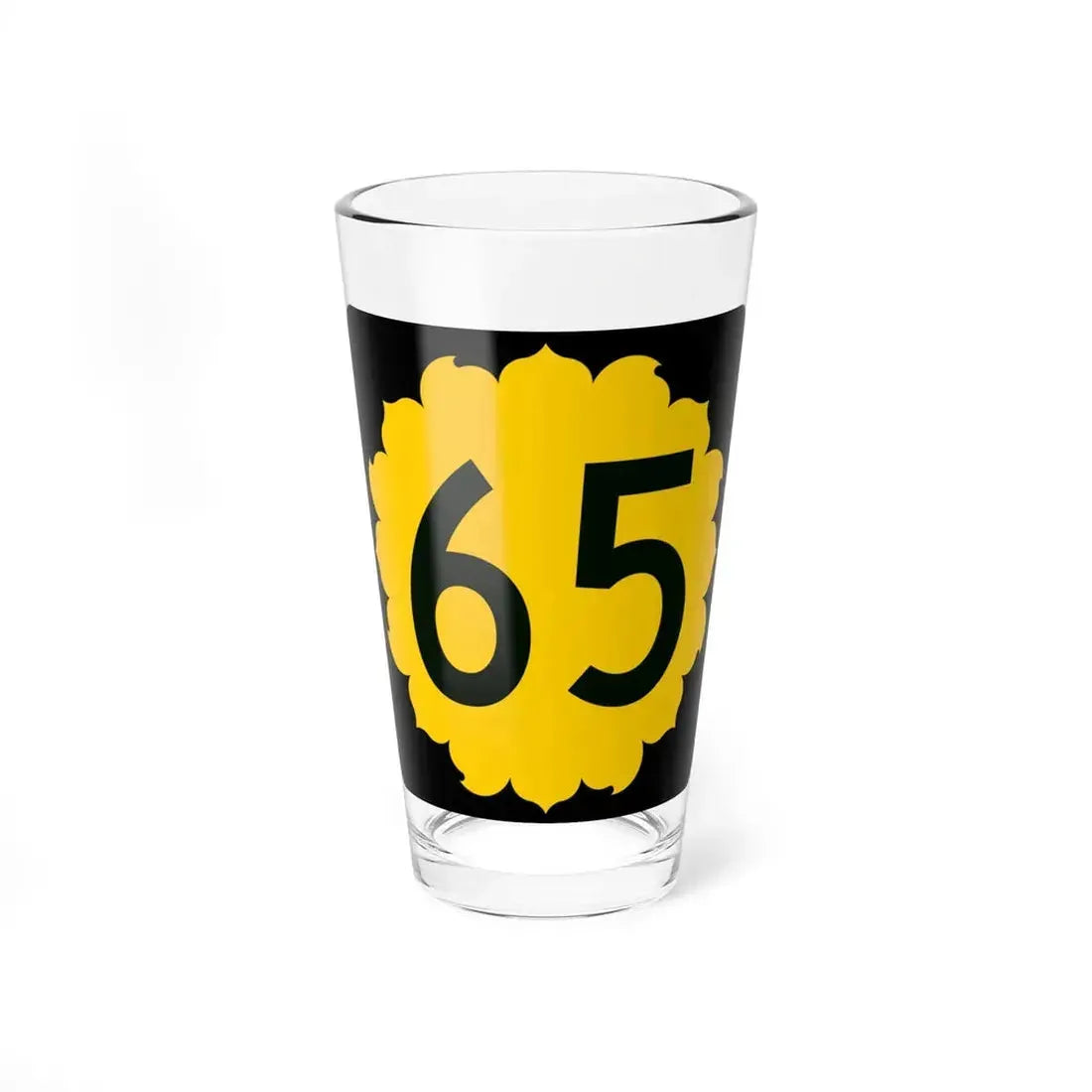 K-65 (Kansas) (Road Sign) Pint Glass 16oz 16oz - Go Mug Yourself